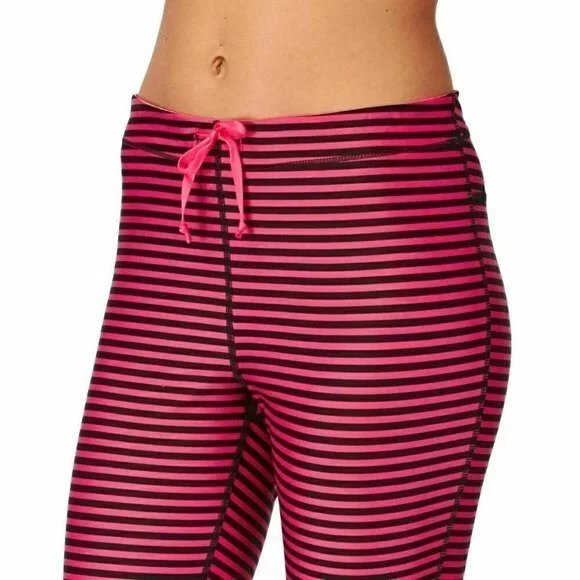 Roxy Women's Relay Running Active Dry Flight Striped Capri Pants Size S M BCH4 - Picture 4 of 11